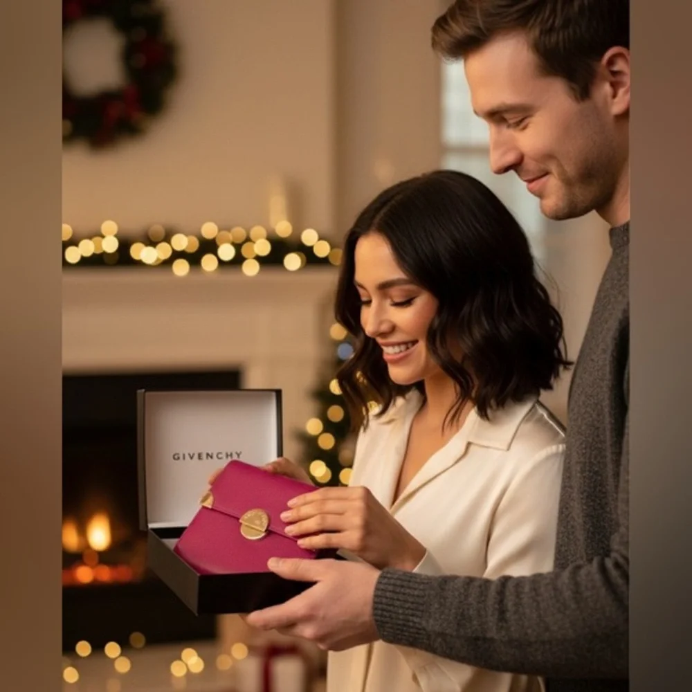 Vintage Givenchy Pink Leather Wallet with Gold Hardware - Picture 2 of 10